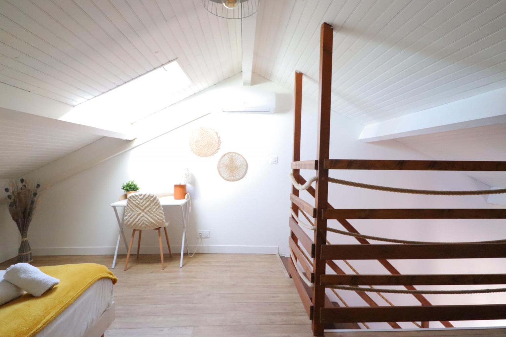 Le Boho - Charmant T3 Avec Climatisation Et Fibre 贝尔热拉克 客房 照片